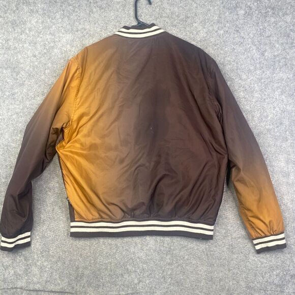 Lrg Lifted Research Group Bomber Jacket Mens M Varsity Windbreaker Ombre - Picture 12 of 13